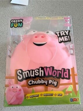 New TikTok Viral Squishy Chubby Pink Pig Sensory Toy 5" Smush World Crazy Fun